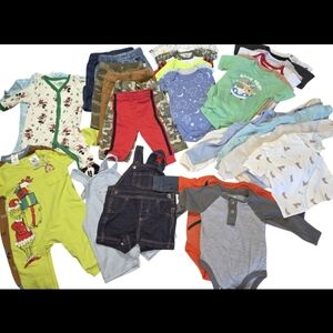 Carhartt, Wrangler, Nike, Carters & More! Infants 33pc Bundle Tops/Pants in EUC